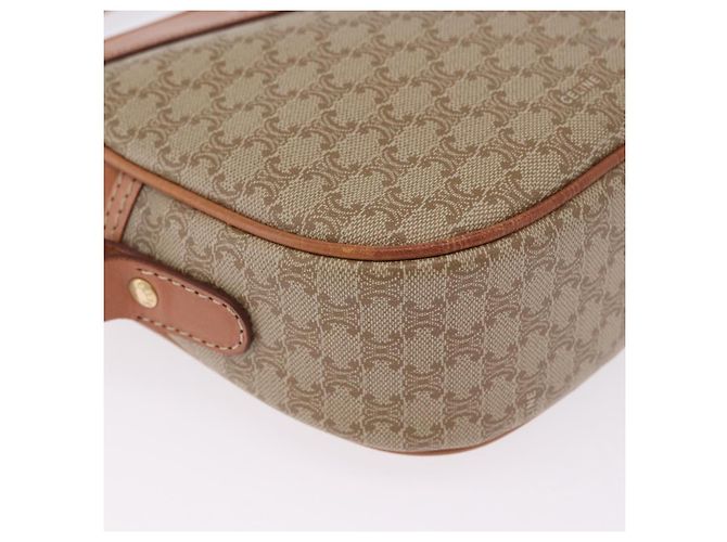 Céline Borsa a tracolla CELINE Macadam PVC Pelle Beige Tono Oro Auth 202226 - vista 14