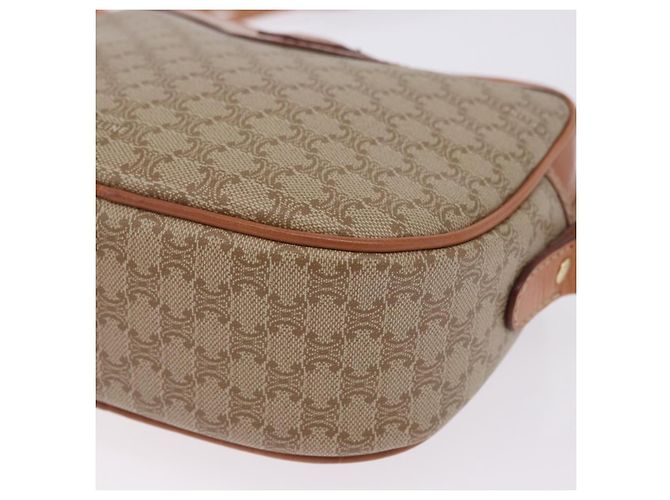 Céline Borsa a tracolla CELINE Macadam PVC Pelle Beige Tono Oro Auth 202226 - vista 15
