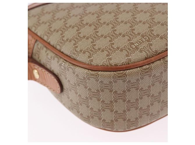 Céline Borsa a tracolla CELINE Macadam PVC Pelle Beige Tono Oro Auth 202226 - vista 16