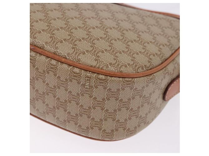 Céline Borsa a tracolla CELINE Macadam PVC Pelle Beige Tono Oro Auth 202226 - vista 17