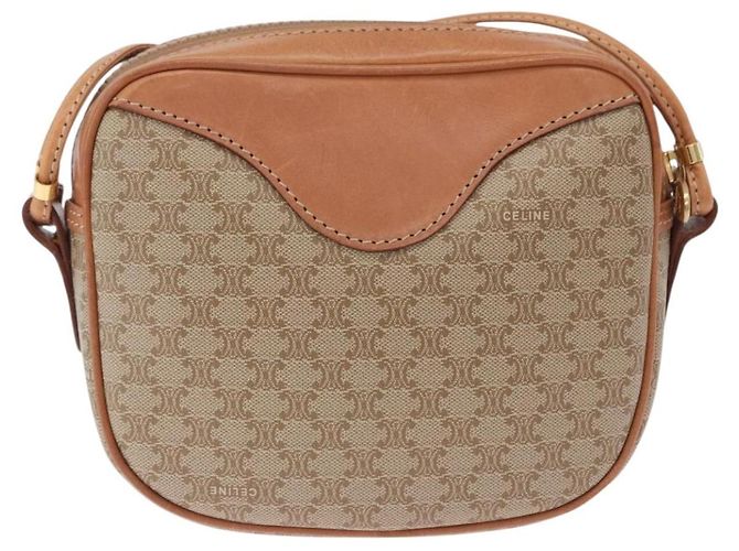 Céline Borsa a tracolla CELINE Macadam PVC Pelle Beige Tono Oro Auth 202226 - vista 2