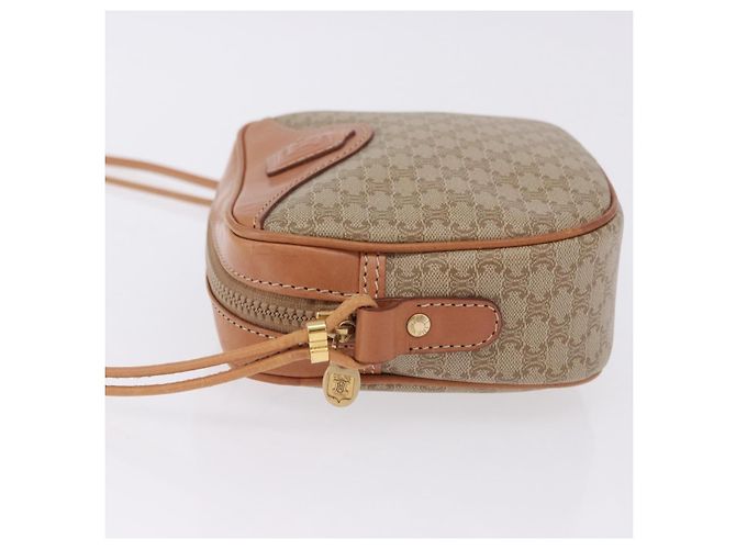 Céline Borsa a tracolla CELINE Macadam PVC Pelle Beige Tono Oro Auth 202226 - vista 4