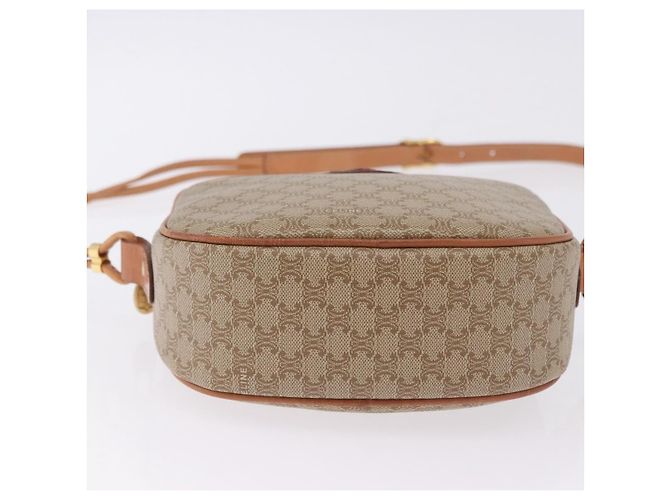 Céline Borsa a tracolla CELINE Macadam PVC Pelle Beige Tono Oro Auth 202226 - vista 5