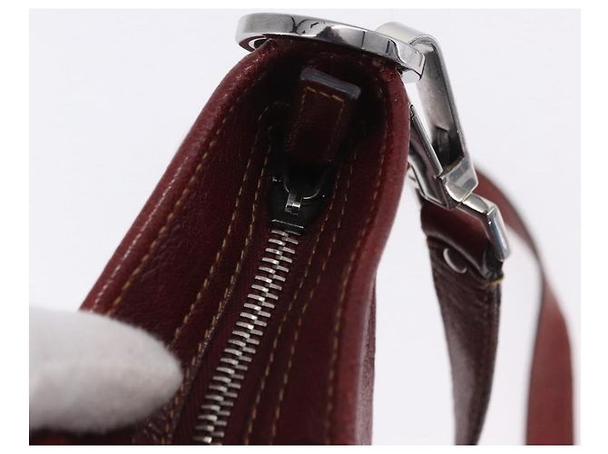 Borsa a Tracolla GUCCI Pelle Rossa Argento 113013 Auth ka5956 Rosso - vista 10