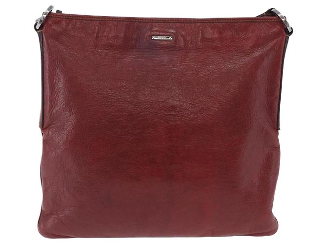 Borsa a Tracolla GUCCI Pelle Rossa Argento 113013 Auth ka5956 Rosso - vista 13
