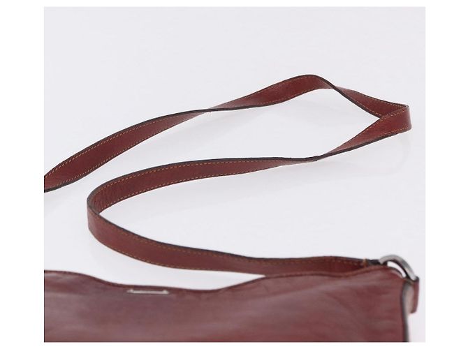 Borsa a Tracolla GUCCI Pelle Rossa Argento 113013 Auth ka5956 Rosso - vista 14