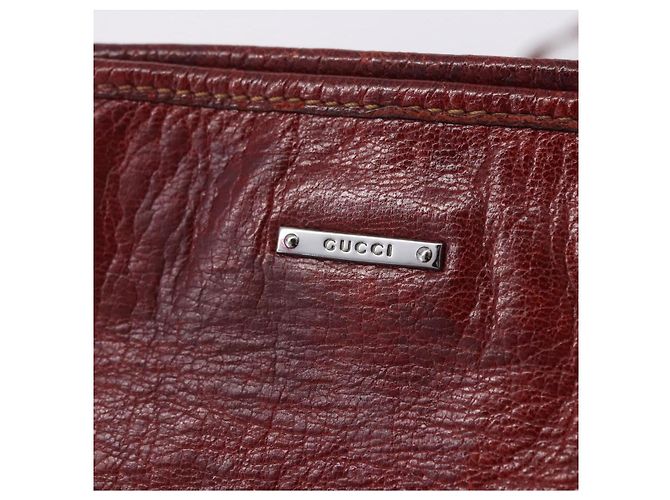 Borsa a Tracolla GUCCI Pelle Rossa Argento 113013 Auth ka5956 Rosso - vista 18
