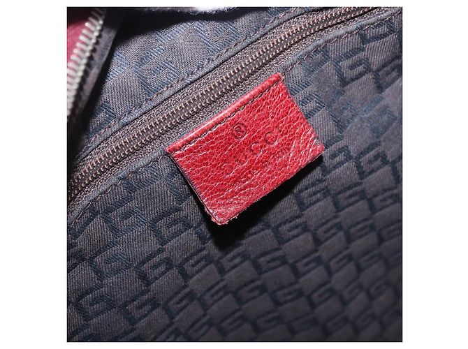 Borsa a Tracolla GUCCI Pelle Rossa Argento 113013 Auth ka5956 Rosso - vista 19