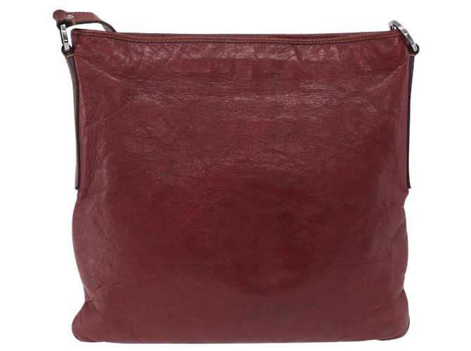 Borsa a Tracolla GUCCI Pelle Rossa Argento 113013 Auth ka5956 Rosso - vista 2