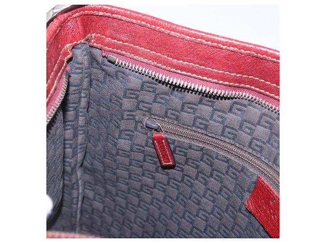 Borsa a Tracolla GUCCI Pelle Rossa Argento 113013 Auth ka5956 Rosso - vista 22