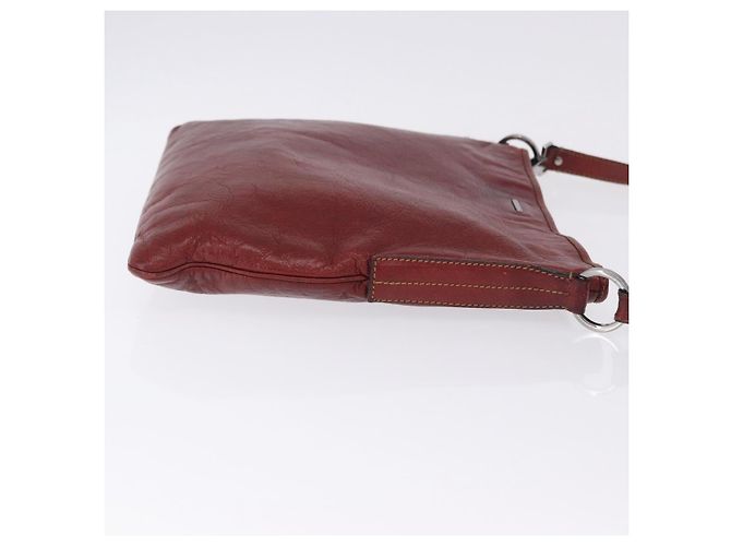 Borsa a Tracolla GUCCI Pelle Rossa Argento 113013 Auth ka5956 Rosso - vista 5