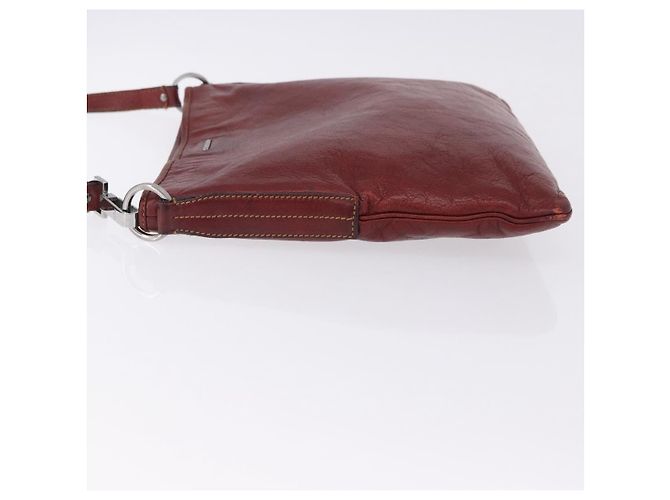 Borsa a Tracolla GUCCI Pelle Rossa Argento 113013 Auth ka5956 Rosso - vista 6