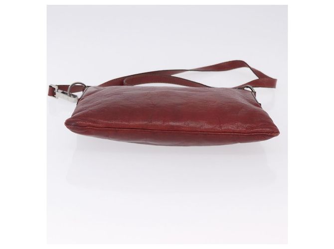 Borsa a Tracolla GUCCI Pelle Rossa Argento 113013 Auth ka5956 Rosso - vista 7