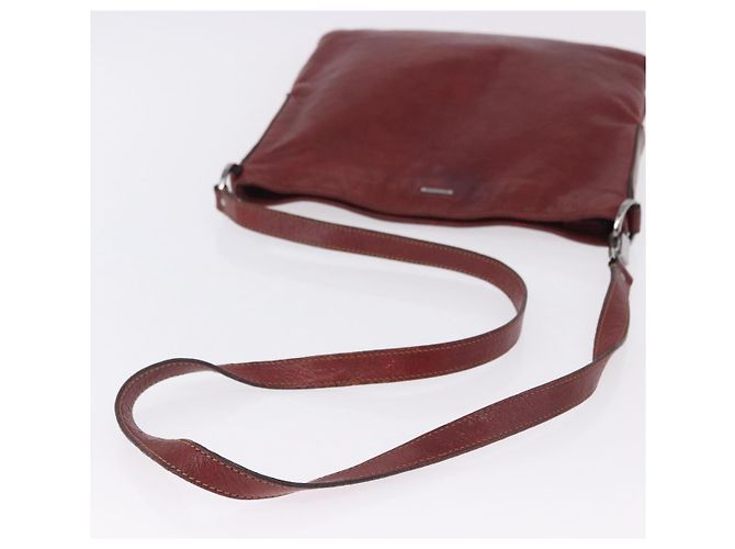 Borsa a Tracolla GUCCI Pelle Rossa Argento 113013 Auth ka5956 Rosso - vista 8