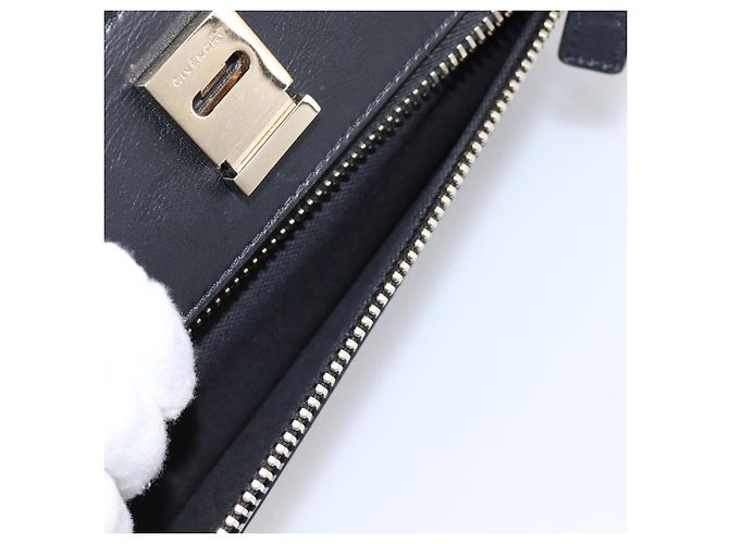 Borsa a tracolla GIVENCHY in pelle nera e oro Auth ka6021A Nero D'oro - vista 11