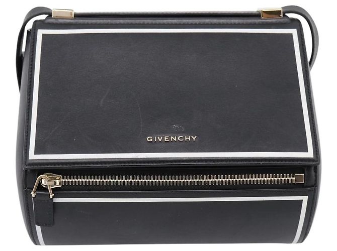 Borsa a tracolla GIVENCHY in pelle nera e oro Auth ka6021A Nero D'oro - vista 13