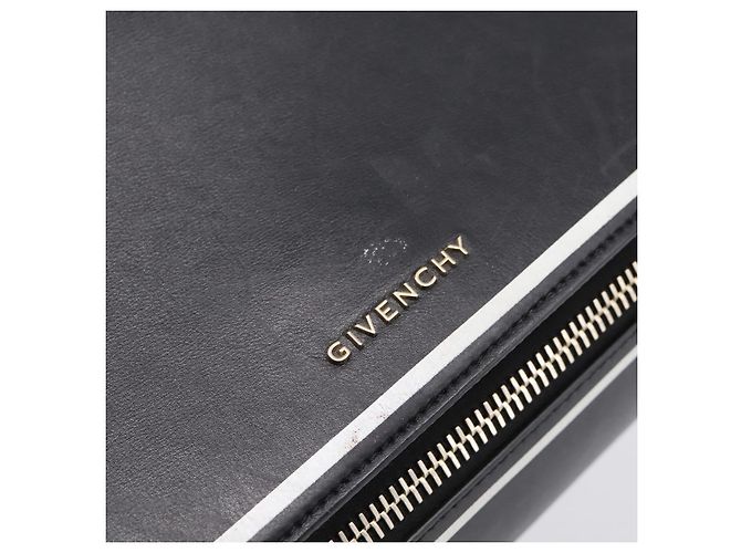 Borsa a tracolla GIVENCHY in pelle nera e oro Auth ka6021A Nero D'oro - vista 18