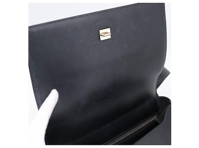 Borsa a tracolla GIVENCHY in pelle nera e oro Auth ka6021A Nero D'oro - vista 19