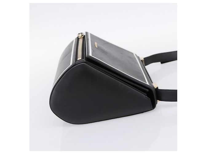 Borsa a tracolla GIVENCHY in pelle nera e oro Auth ka6021A Nero D'oro - vista 4