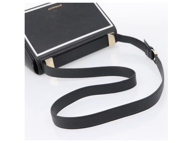 Borsa a tracolla GIVENCHY in pelle nera e oro Auth ka6021A Nero D'oro - vista 7