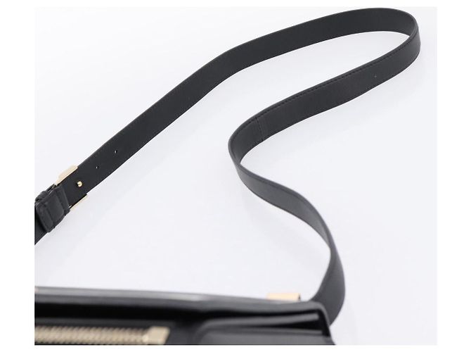 Borsa a tracolla GIVENCHY in pelle nera e oro Auth ka6021A Nero D'oro - vista 8
