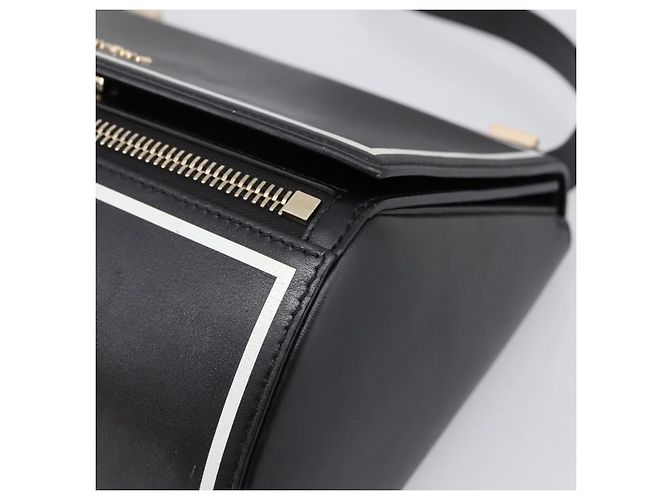 Borsa a tracolla GIVENCHY in pelle nera e oro Auth ka6021A Nero D'oro - vista 9