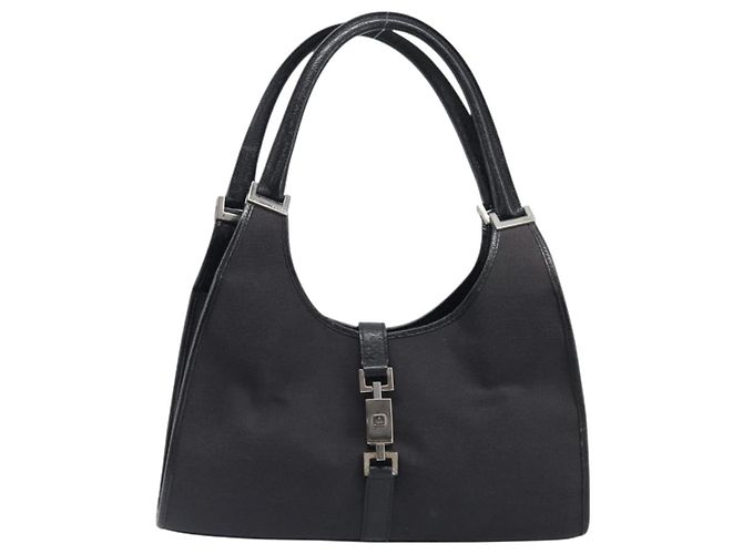 Borsa GUCCI Jackie Canvas Nero Argento 002 1067 Auth 201904 - vista 13