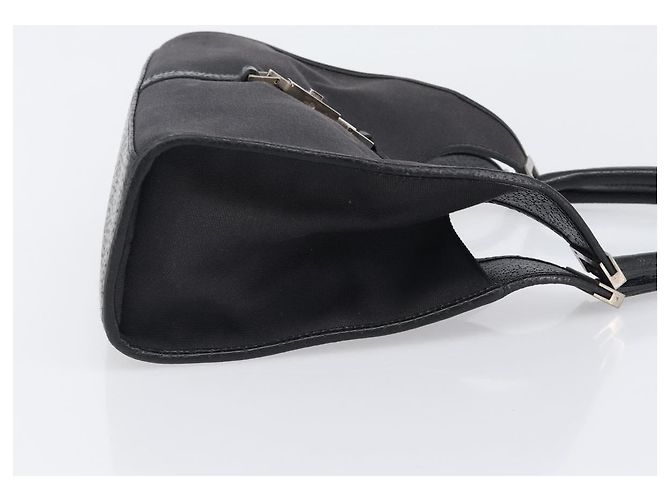 Borsa GUCCI Jackie Canvas Nero Argento 002 1067 Auth 201904 - vista 3