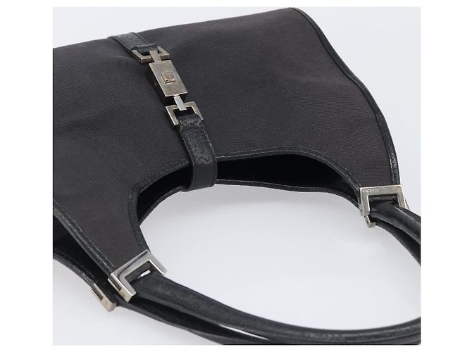 Borsa GUCCI Jackie Canvas Nero Argento 002 1067 Auth 201904 - vista 6