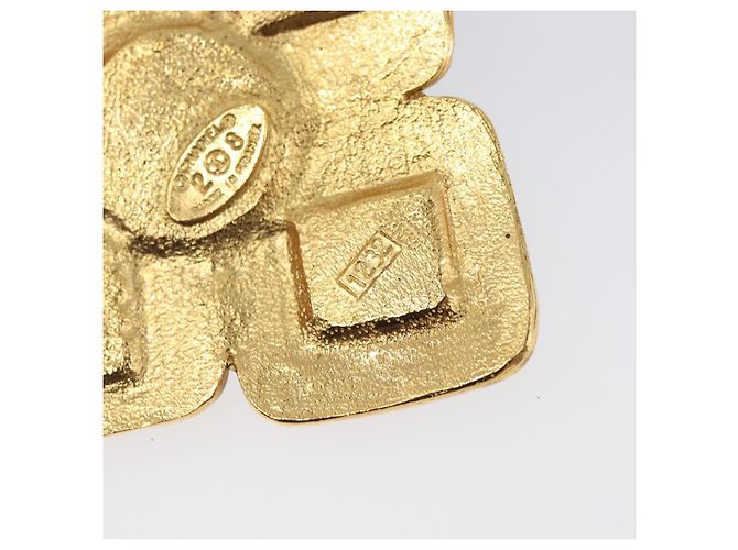 Spilla CHANEL Metallo Tono Oro CC Auth bs37051M - vista 15