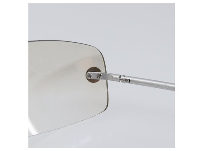 CHANEL Randlose Sonnenbrille Metall Silber CC Auth BA15458 - Ansicht 16