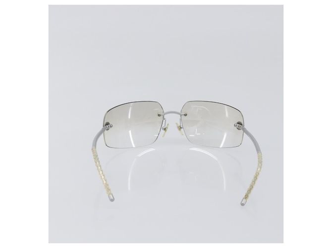 CHANEL Randlose Sonnenbrille Metall Silber CC Auth BA15458 - Ansicht 2