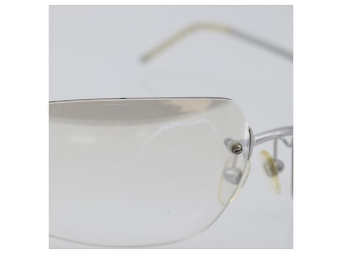 CHANEL Randlose Sonnenbrille Metall Silber CC Auth BA15458 - Ansicht 6
