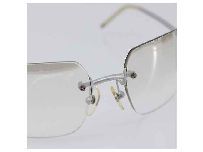 CHANEL Randlose Sonnenbrille Metall Silber CC Auth BA15458 - Ansicht 8