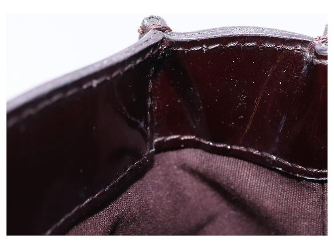 LOUIS VUITTON Monogram Vernis Wilshire PM Hand Bag Amarante M93641 Auth 200333 Bordò - vista 12