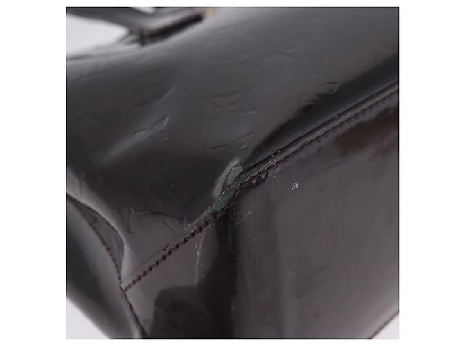 LOUIS VUITTON Monogram Vernis Wilshire PM Hand Bag Amarante M93641 Auth 200333 Bordò - vista 15