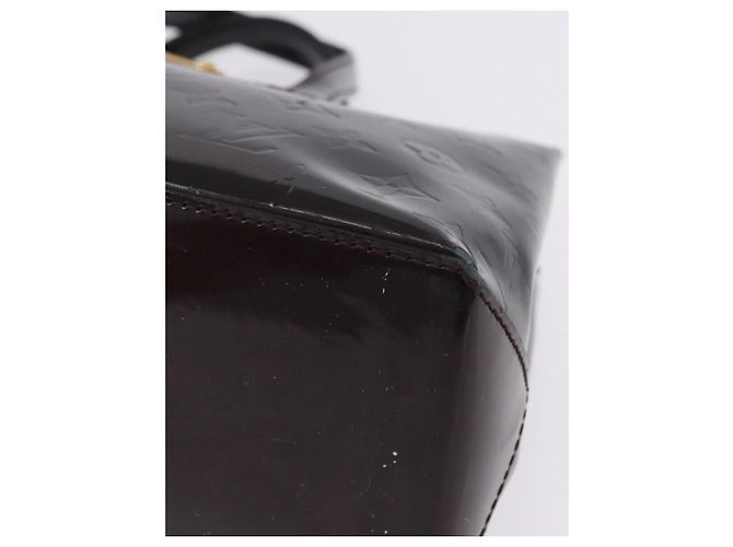LOUIS VUITTON Monogram Vernis Wilshire PM Hand Bag Amarante M93641 Auth 200333 Bordò - vista 16