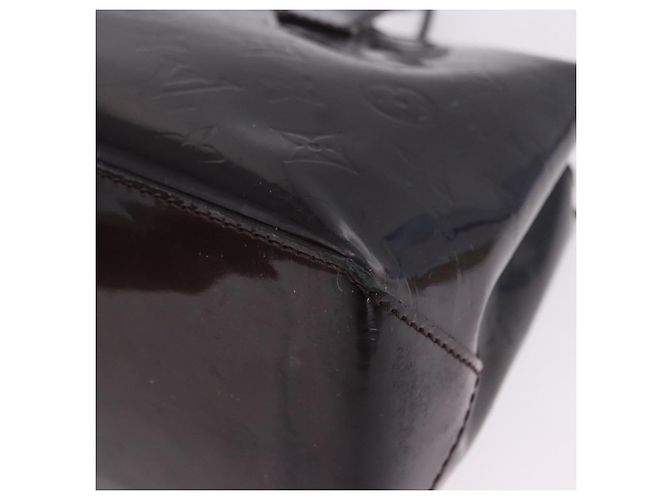 LOUIS VUITTON Monogram Vernis Wilshire PM Hand Bag Amarante M93641 Auth 200333 Bordò - vista 18