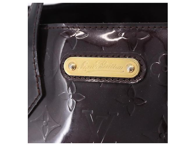 LOUIS VUITTON Monogram Vernis Wilshire PM Hand Bag Amarante M93641 Auth 200333 Bordò - vista 19