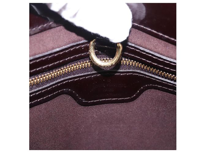 LOUIS VUITTON Monogram Vernis Wilshire PM Hand Bag Amarante M93641 Auth 200333 Bordò - vista 20