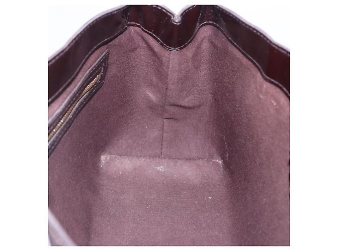 LOUIS VUITTON Monogram Vernis Wilshire PM Hand Bag Amarante M93641 Auth 200333 Bordò - vista 21