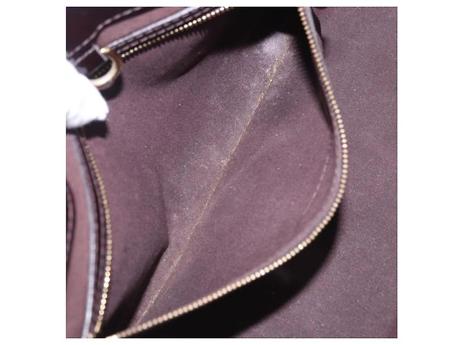 LOUIS VUITTON Monogram Vernis Wilshire PM Hand Bag Amarante M93641 Auth 200333 Bordò - vista 24