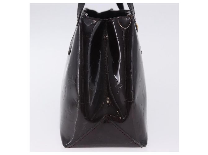 LOUIS VUITTON Monogram Vernis Wilshire PM Hand Bag Amarante M93641 Auth 200333 Bordò - vista 4