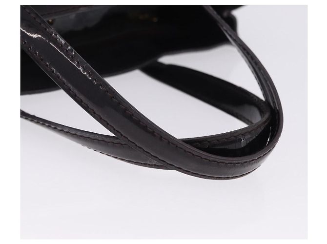 LOUIS VUITTON Monogram Vernis Wilshire PM Hand Bag Amarante M93641 Auth 200333 Bordò - vista 9