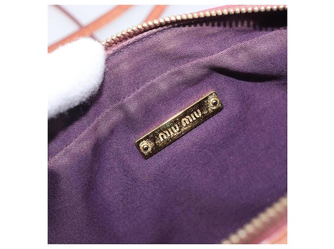 Borsa a tracolla Miu Miu in pelle goffrata marrone oro Auth 199420A D'oro - vista 19