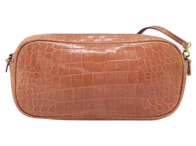 Borsa a tracolla Miu Miu in pelle goffrata marrone oro Auth 199420A D'oro - vista 2