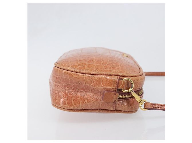 Borsa a tracolla Miu Miu in pelle goffrata marrone oro Auth 199420A D'oro - vista 3