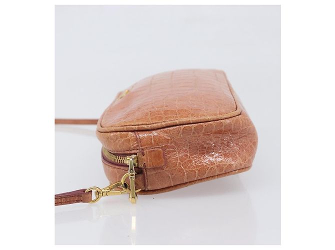 Borsa a tracolla Miu Miu in pelle goffrata marrone oro Auth 199420A D'oro - vista 4