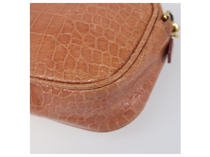 Borsa a tracolla Miu Miu in pelle goffrata marrone oro Auth 199420A D'oro - vista 9