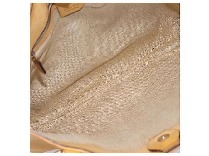 Borsa Tote Christian Dior in pelle beige Auth 201982 - vista 10